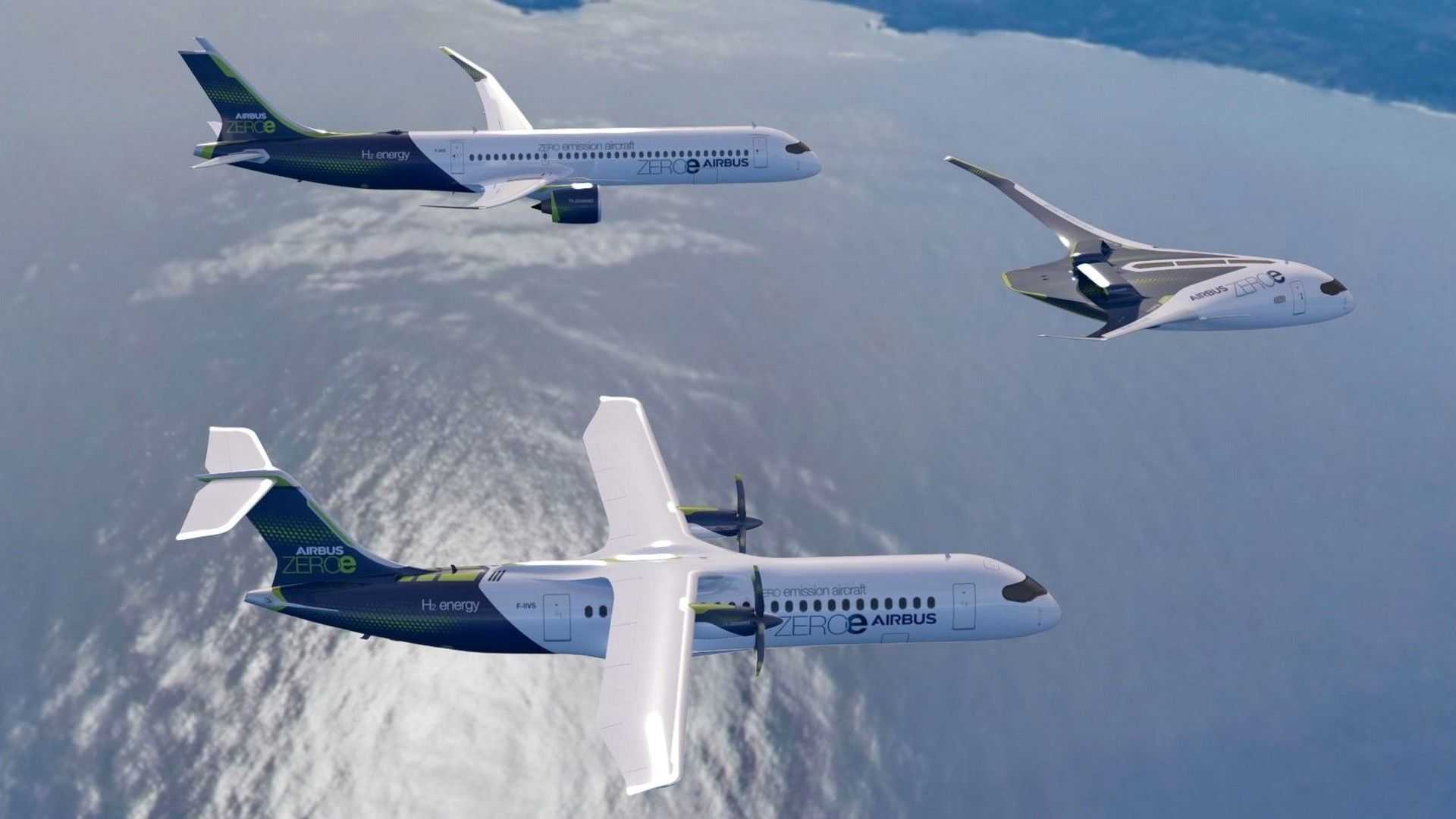 Airbus revela conceito de avião 100% elétrico movido a hidrogênio. Aeronave zero emissões tem previsão de iniciar a operação comercial em 2035..
