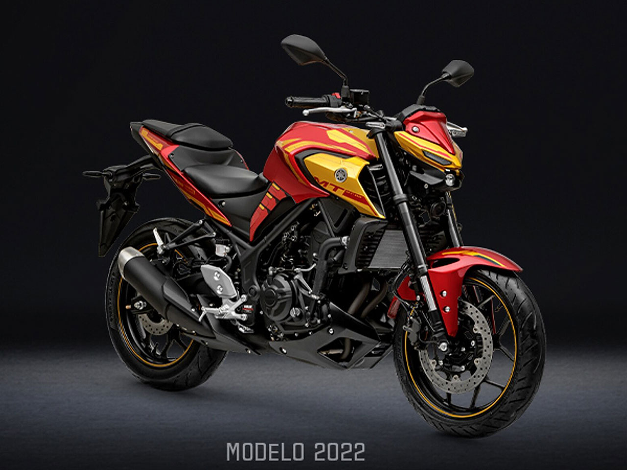 Yamaha MT-03 ganha versão ‘Homem de Ferro’.