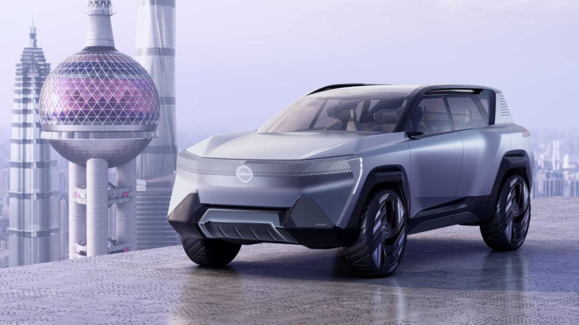 Nissan apresenta conceito de SUV elétrico “inteligente” em Xangai.