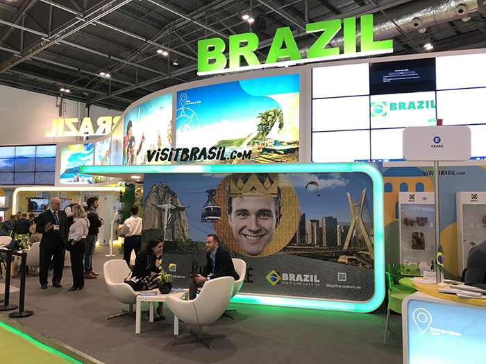 Com mais de 400 metros, estande do Brasil é inaugurado na WTM Londres.