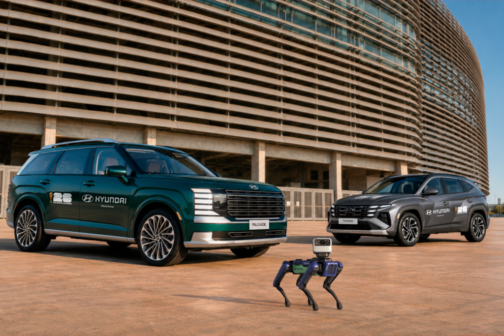 Hyundai disponibilizará 1,5 mil veículos e quatro robôs para Copa do Mundo de 2026