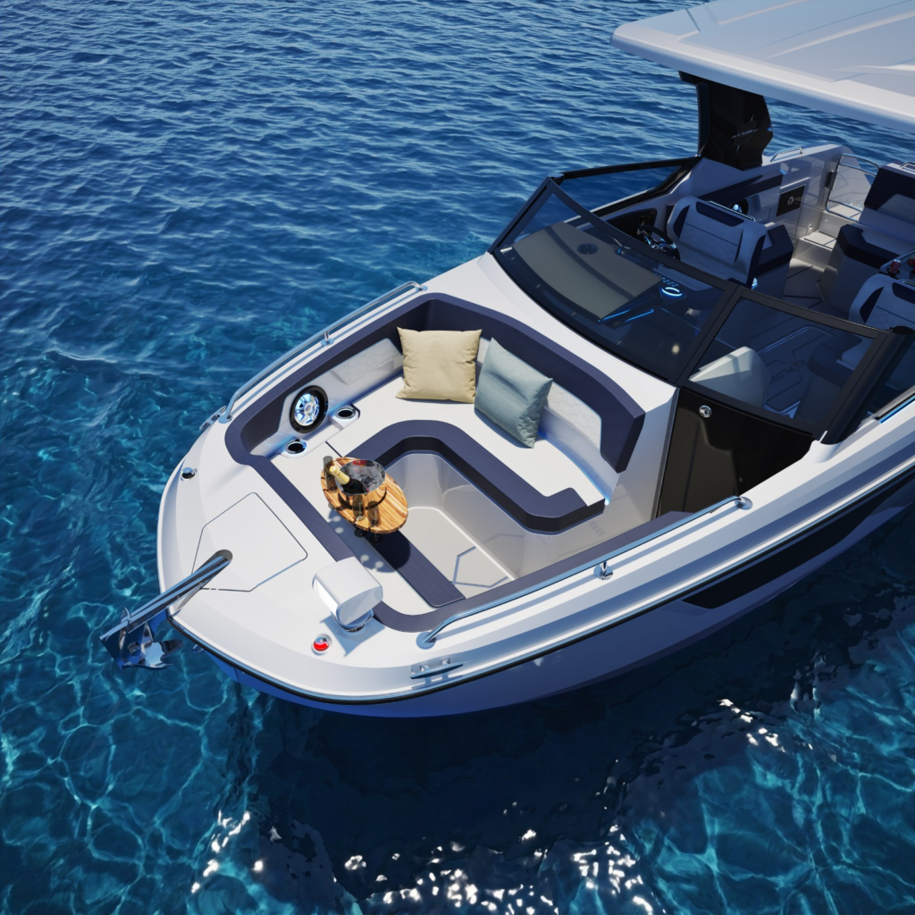 Inspirada no padrão americano, nova lancha brasileira aposta em amplos espaços para day use; lançamento no São Paulo Boat Show