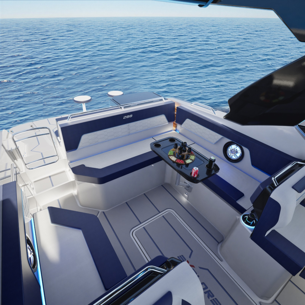 Inspirada no padrão americano, nova lancha brasileira aposta em amplos espaços para day use; lançamento no São Paulo Boat Show